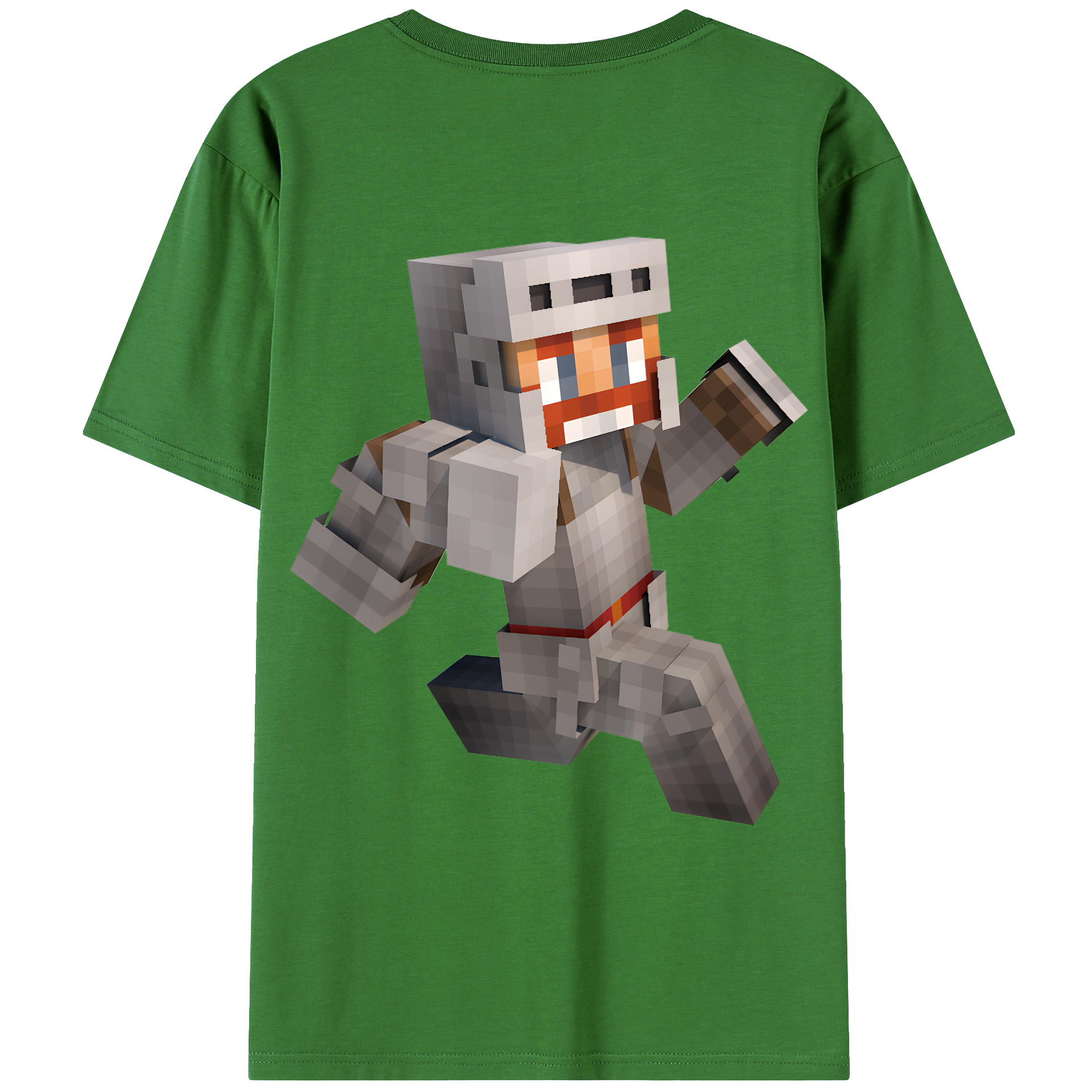 （画像用） マインクラフト ブロックの世界 Minecraft MC Block world レディース半袖Tシャツ(バックプリント)